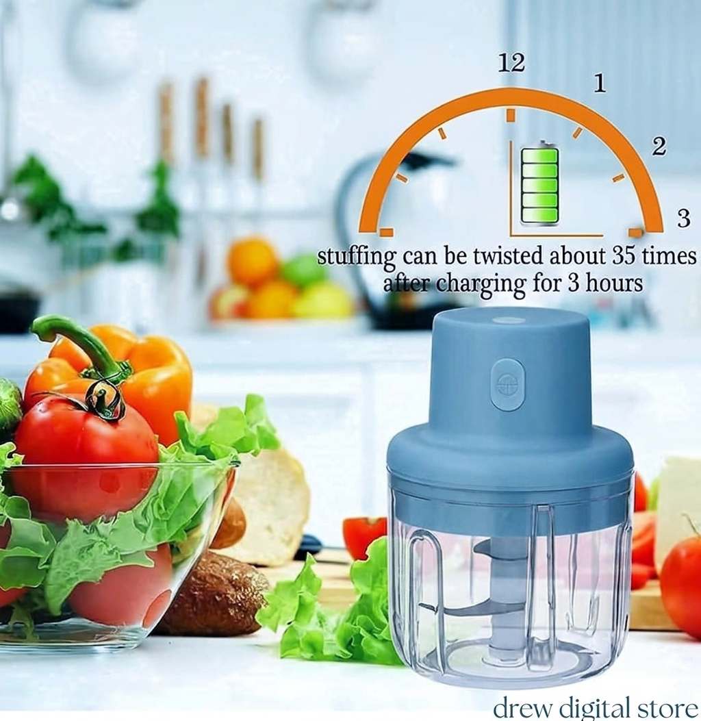 Drew™ QuickChop Wireless Electric Chopper – Onion, Garlic & Masala in Seconds