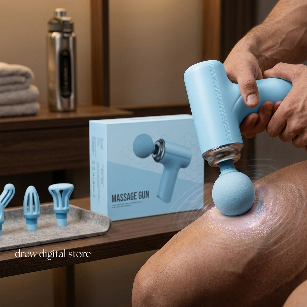 Drew™ PulsePro Handheld Massage Gun – Deep Tissue Relief for Neck, Back & Legs