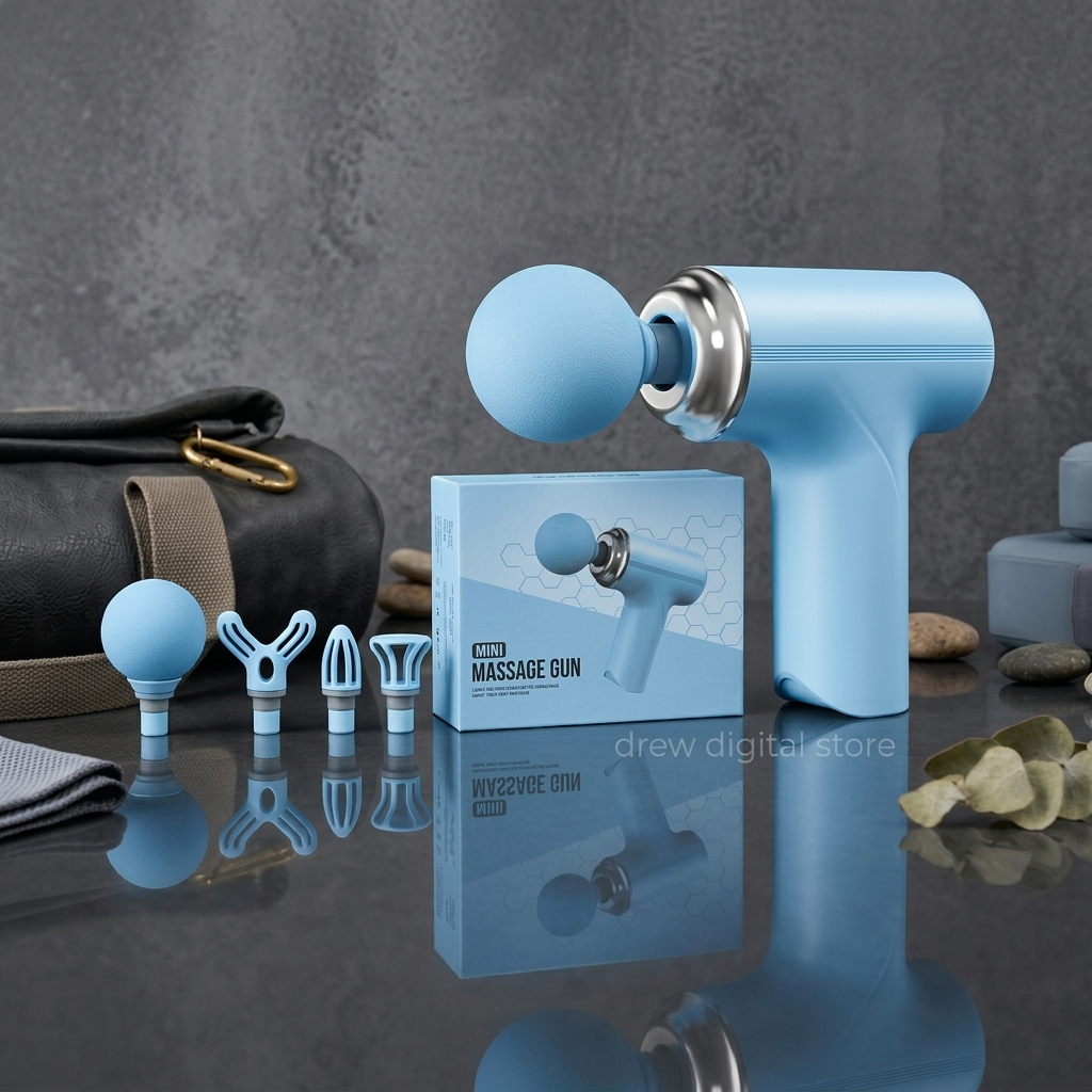 Drew™ PulsePro Handheld Massage Gun – Deep Tissue Relief for Neck, Back & Legs